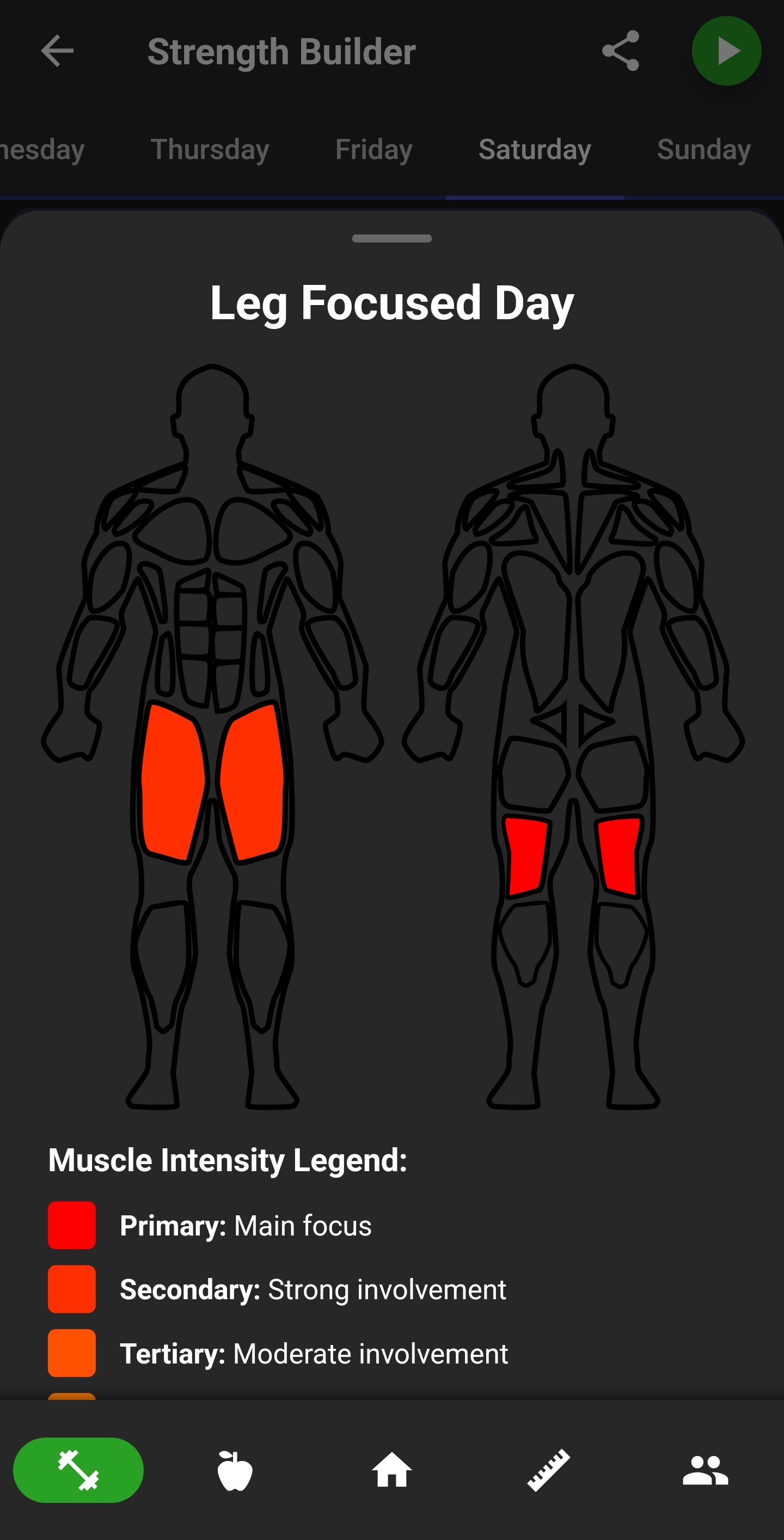 Anatomical diagram showing targeted muscle groups